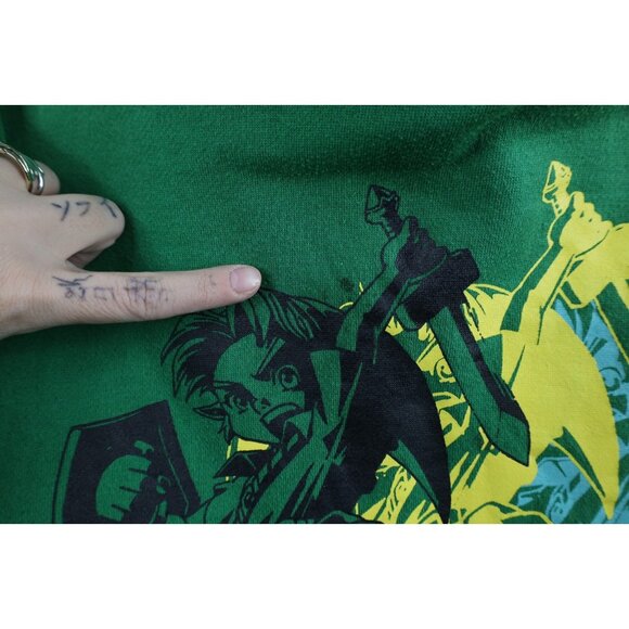 Vtg Y2K 2006 Nintendo Mens Large Distressed Zelda Game Hoodie Sweatshirt Green - Picture 7 of 16